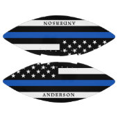 Moderne Thin Blue Line Personalized politieman American Football (Panelen)