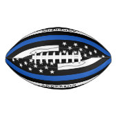 Moderne Thin Blue Line Personalized politieman American Football (Voorkant)