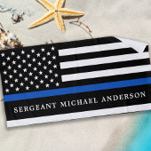 Moderne Thin Blue Line Personalized politieman Strandlaken