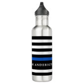 Moderne Thin Blue Line Personalized politieman Waterfles (Rechts)