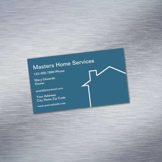 Moderne thuisdiensten magnetisch visitekaartje (Voorbeeld)
