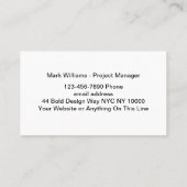 Moderne thuisdiensten visitekaartje (Achterkant)