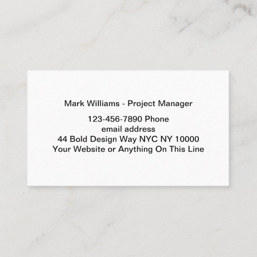 Moderne thuisdiensten visitekaartje (Achterkant)