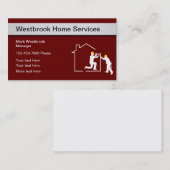 Moderne thuisdiensten visitekaartje (Voorkant / Achterkant)