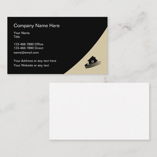 Moderne thuisdiensten visitekaartje (Voorkant / Achterkant)