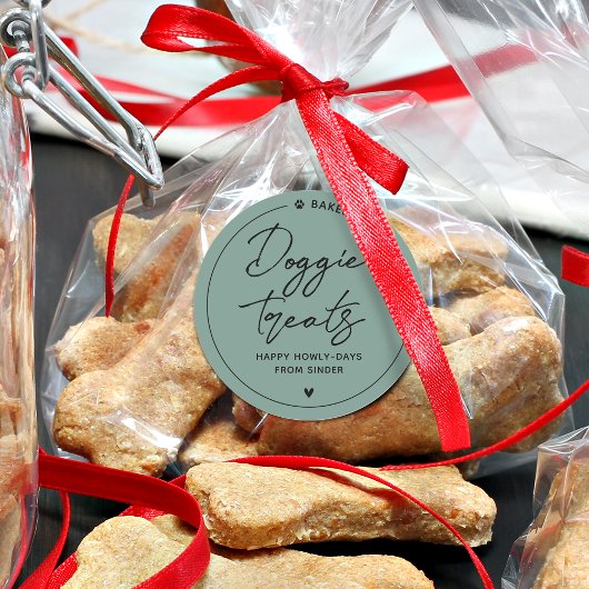 Moderne Thuisgemaakte Hondenkoekjes Ronde Sticker