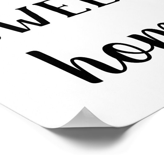 Moderne Thuishuiswinkel - Sweet Home Print (Hoek)