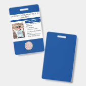 Moderne thuisonderwijs Unschooling Student Blauw Badge (Voor- en achterkant)