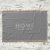 Moderne Thuistypografie met uw adres Deken