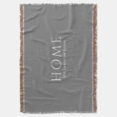 Moderne Thuistypografie met uw adres Deken (Voorkant Verticaal)