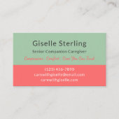 Moderne thuiszorg en seniorendiensten visitekaartje (Voorkant)