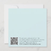 Moderne Tichel Abstract Minimalistische QR Code Hu Kaart (Achterkant)