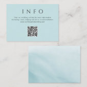 Moderne Tichel Minimalistische QR Code Trouwen Informatiekaartje (Voorkant / Achterkant)