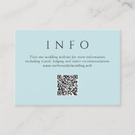 Moderne Tichel Minimalistische QR Code Trouwen Informatiekaartje