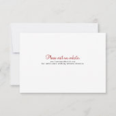 Moderne Ticket Tab-reactiekaart RSVP Kaartje (Achterkant)