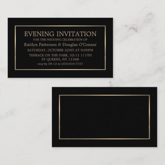 Moderne Ticket voor Black & Gold Evening (Voorkant / Achterkant)