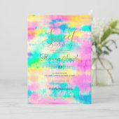 Moderne Tie Dye Abstract Kleurrijk Kaart (Staand voorkant)