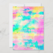 Moderne Tie Dye Abstract Kleurrijk Kaart (Achterkant)