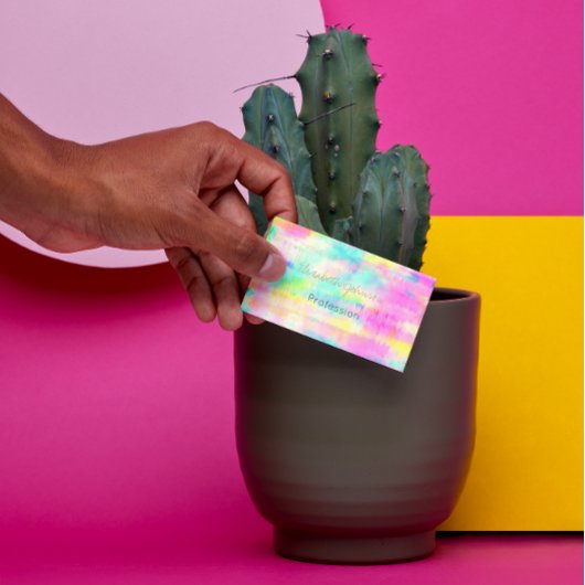 Moderne Tie Dye Abstract Kleurrijk Visitekaartje