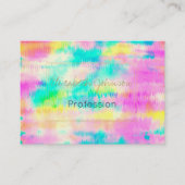 Moderne Tie Dye Abstract Kleurrijk Visitekaartje (Voorkant)