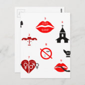 moderne tien geboden briefkaart (Voorkant / Achterkant)