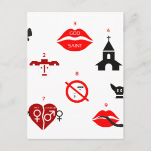 moderne tien geboden briefkaart