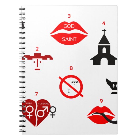 moderne tien geboden notitieboek (Voorkant)