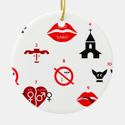 moderne tien geboden ornament (Voorkant)