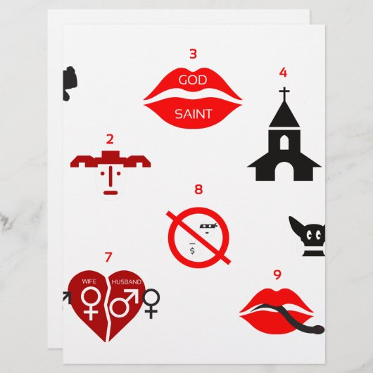 moderne tien geboden persoonlijk briefhoofd (Voorkant / Achterkant)