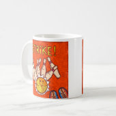 Moderne tien-pins bowlingsport koffiemok (Voorkant links)