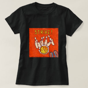 Moderne tien-pins bowlingsport t-shirt