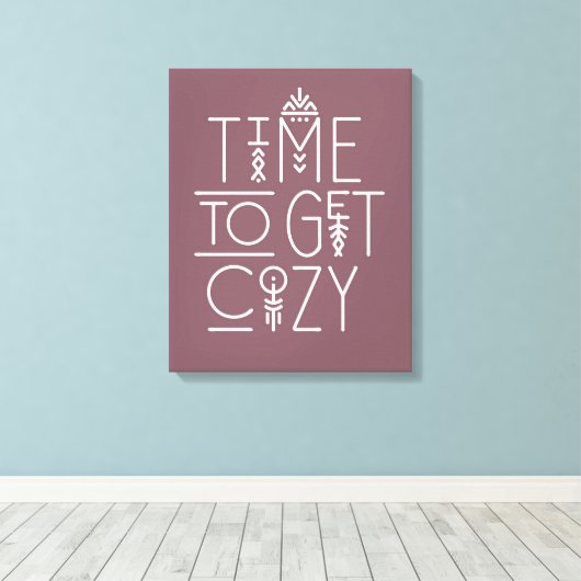 Moderne tijd om gezellig design te krijgen canvas afdruk (Insitu (Houten vloer))