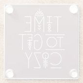 Moderne tijd om gezellig design te krijgen glazen onderzetter (Achterkant)