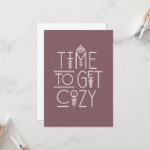 Moderne tijd om gezellig design te krijgen kaart (Voorkant / Achterkant in situ)