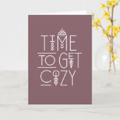 Moderne tijd om gezellig design te krijgen kaart (Gele Bloem)