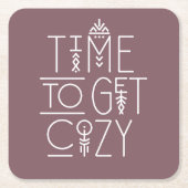 Moderne tijd om gezellig design te krijgen kartonnen onderzetters (Voorkant)