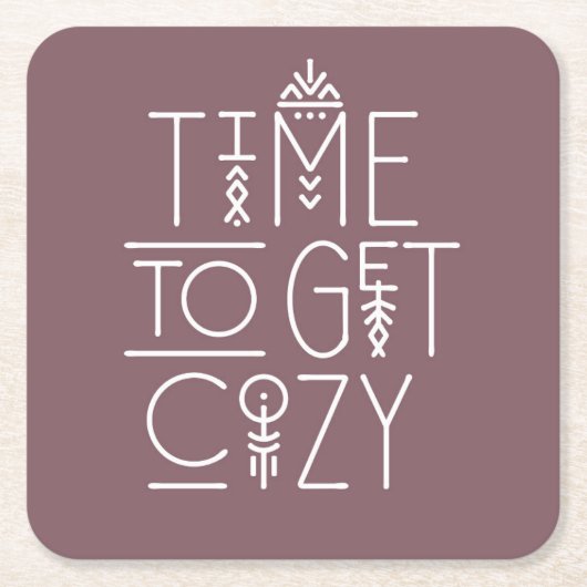 Moderne tijd om gezellig design te krijgen kartonnen onderzetters (Voorkant)