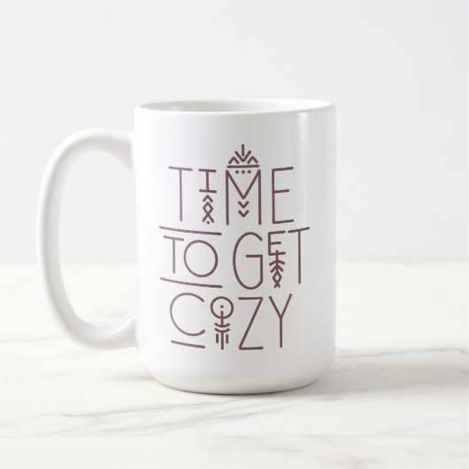 Moderne tijd om gezellig design te krijgen koffiemok (Links)