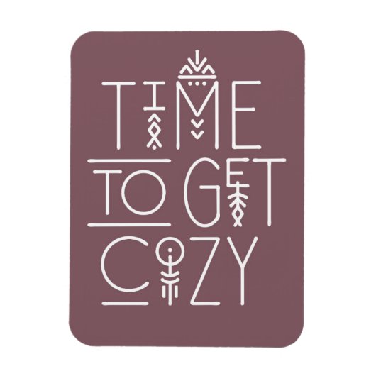 Moderne tijd om gezellig design te krijgen magneet (Verticaal)