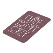 Moderne tijd om gezellig design te krijgen magneet (Linkerzijde)