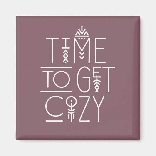 Moderne tijd om gezellig design te krijgen magneet (Voorkant)