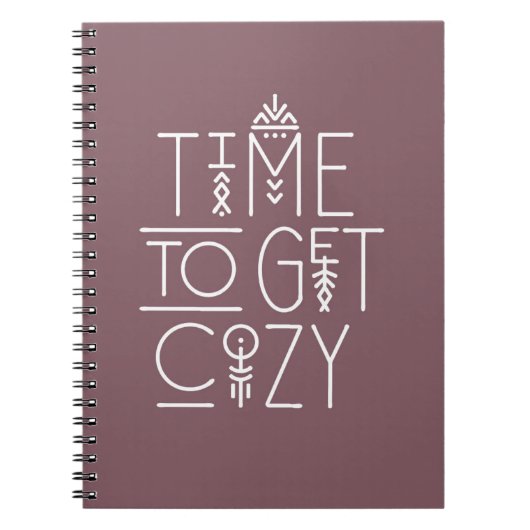 Moderne tijd om gezellig design te krijgen notitieboek (Voorkant)