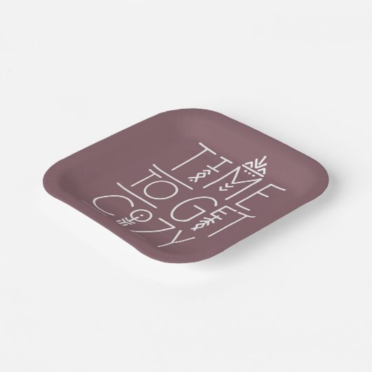 Moderne tijd om gezellig design te krijgen papieren bordje (Gebogen)