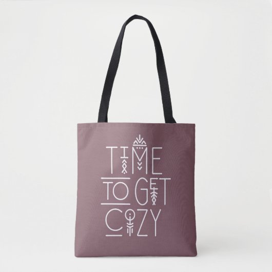 Moderne tijd om gezellig design te krijgen tote bag (Voorkant)