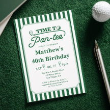 Moderne Tijd om te Par-Tee Heren Golf Verjaardag