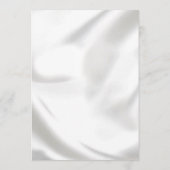 Moderne Tijdloze Luxe Textuur Bruiloft Chic Wit Menu (Achterkant)