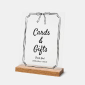 Moderne tijdloze strik Coquette Kaarten & geschenk Acryl Bord (Hoek)