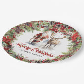 Moderne tijdloze waterverf Sinterklaas rendieren Papieren Bordje (Gekanteld)