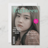 Moderne Tijdschrift omslag 18e verjaardag Kaart (Voorkant)