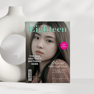 Moderne Tijdschrift omslag 18e verjaardag Kaart